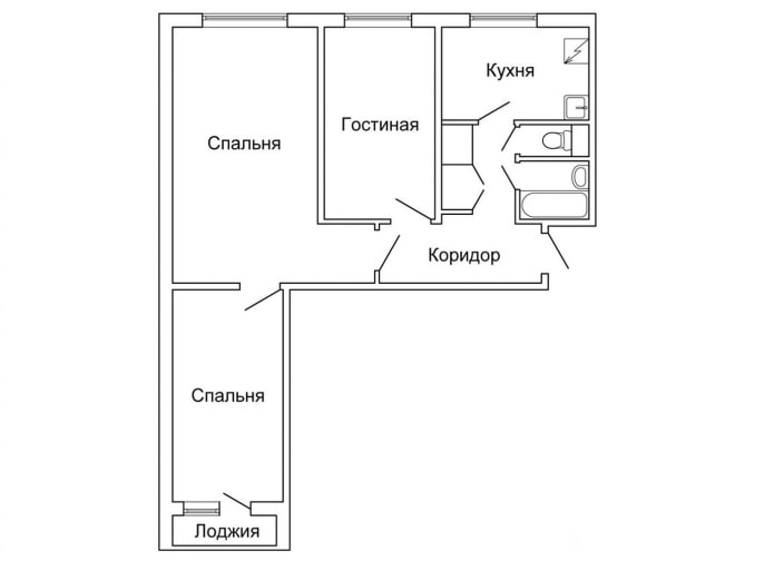 Планировка до ремонта