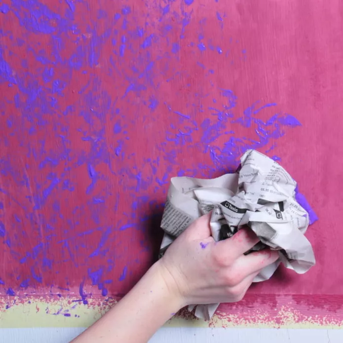 Нанесение узоров бумагой