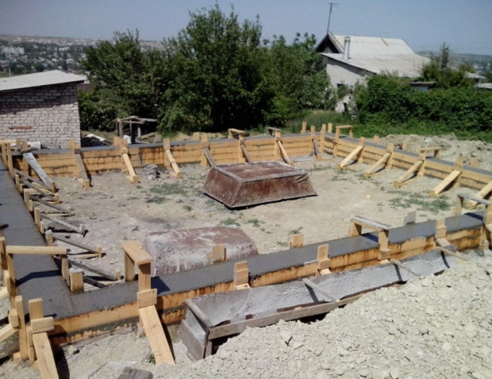 Фундамент с опалубкой Фундамент с опалубкой