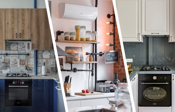 Как спрятать газовую трубу на кухне?