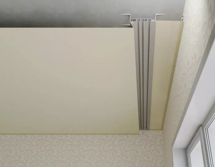 комбинированный карниз в потолке