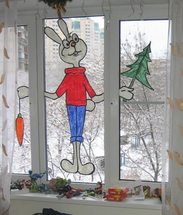 рисунки на окнах